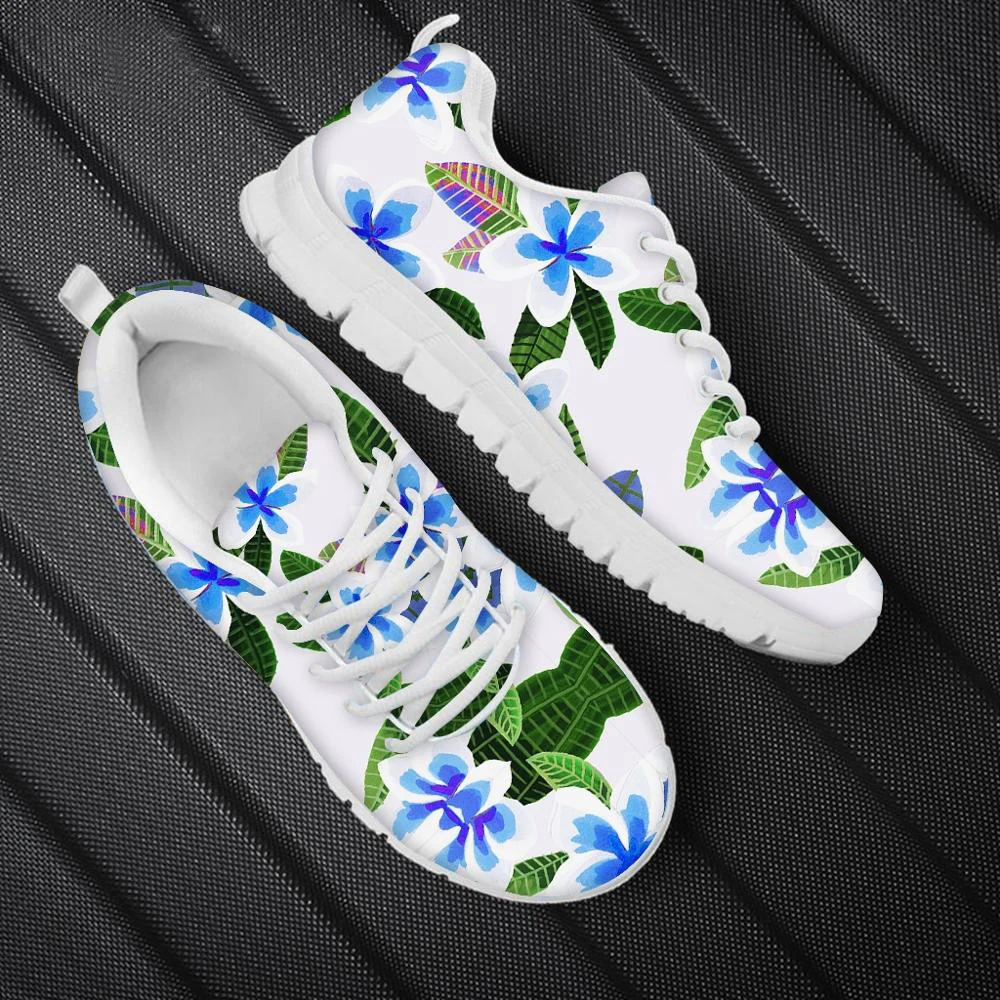 2025 Plumeria Flower Floral Pattern Flats Shoes Women Luxury Designer Spring/Autumn Ladies Sneakers Casual Lightweight Footwear