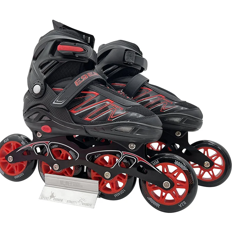 Straight Row Skates Adult Male And Female Beginners Four-wheel Roller Skates Adjustable Single Row Children's Roller Skates