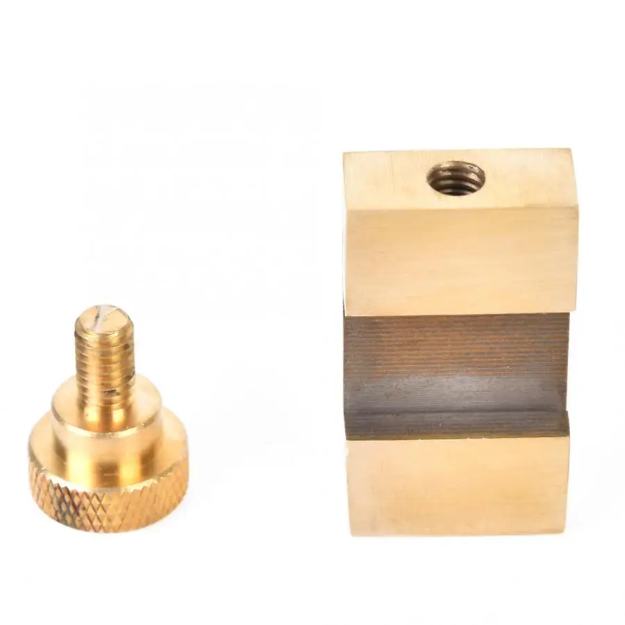 Brass Ruler Locating Block Woodworking Marking Locator Angle Scriber Carpenter Location Line Scriber Block Gauge Measuring Tools