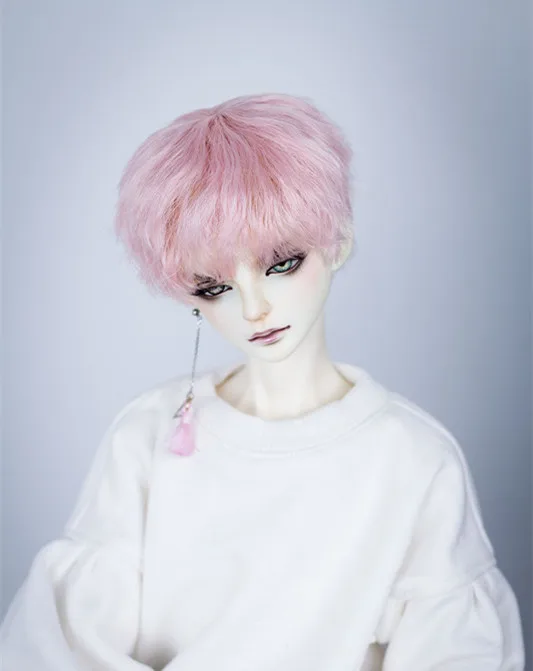 BJD doll wigs is suitable for small 1/31/4 SD fresh cool ash frowsty nest head doll accessories such as green pure black