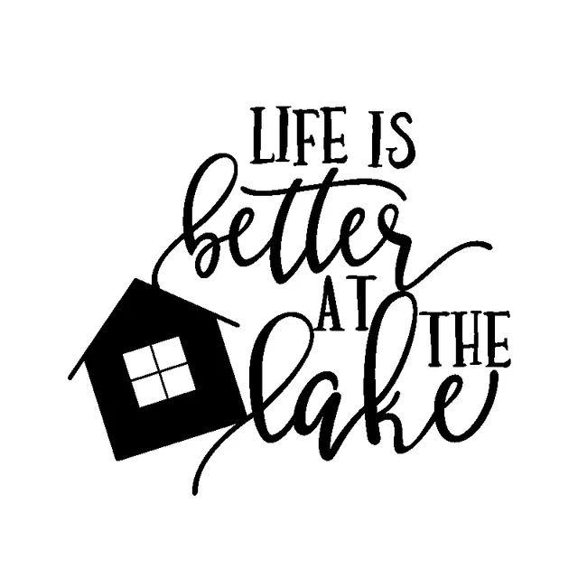 

16CM*14CM Interesting Life Is Better At The Lake Vinyl Car Sticker Decal Graphical