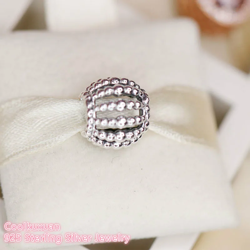 

Mother's Day 100% 925 Sterling Silver Beaded Openwork Charm beads Fits Original Pandora bracelets Jewelry Making
