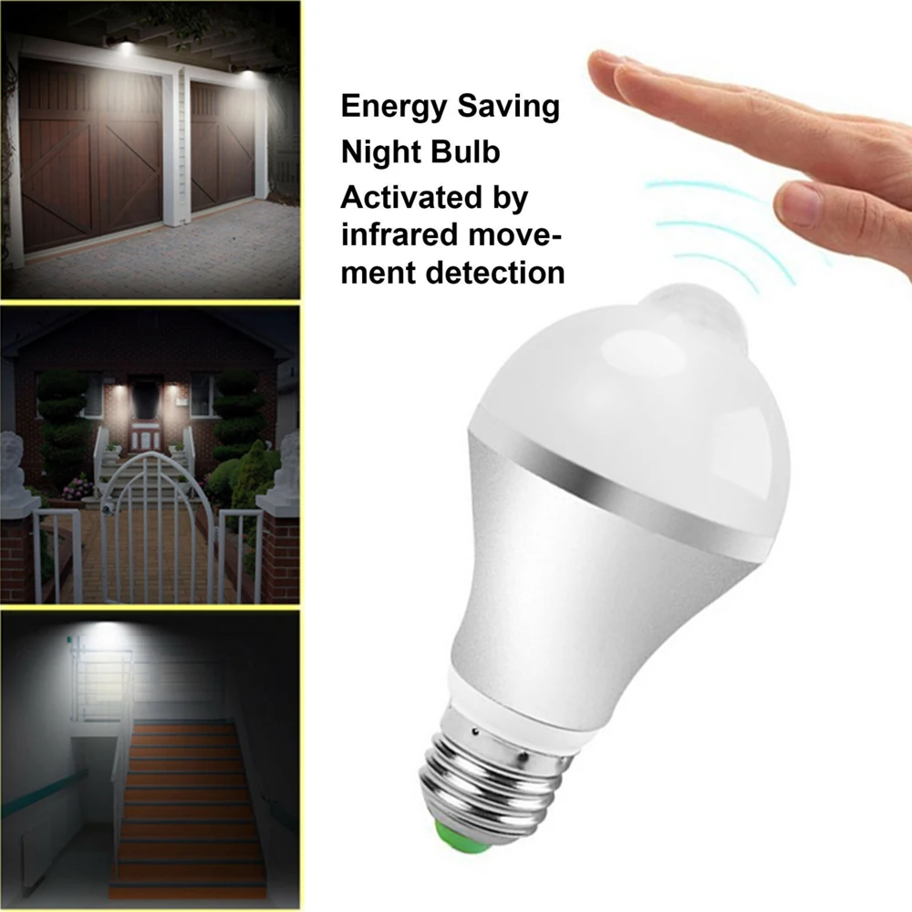 

AC85-265V E27 LED Bulb Motion Sensor LED Light 5W 9W Induction Lamp 6500K Auto On/Off Corridor Staircase Balcony Home Lighting