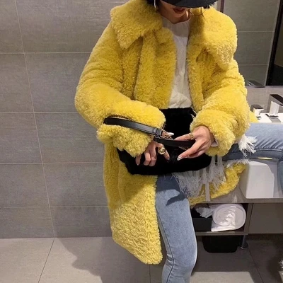 Top brand Style High-end New Fashion Women Faux Fur Coat 19C44  high quality