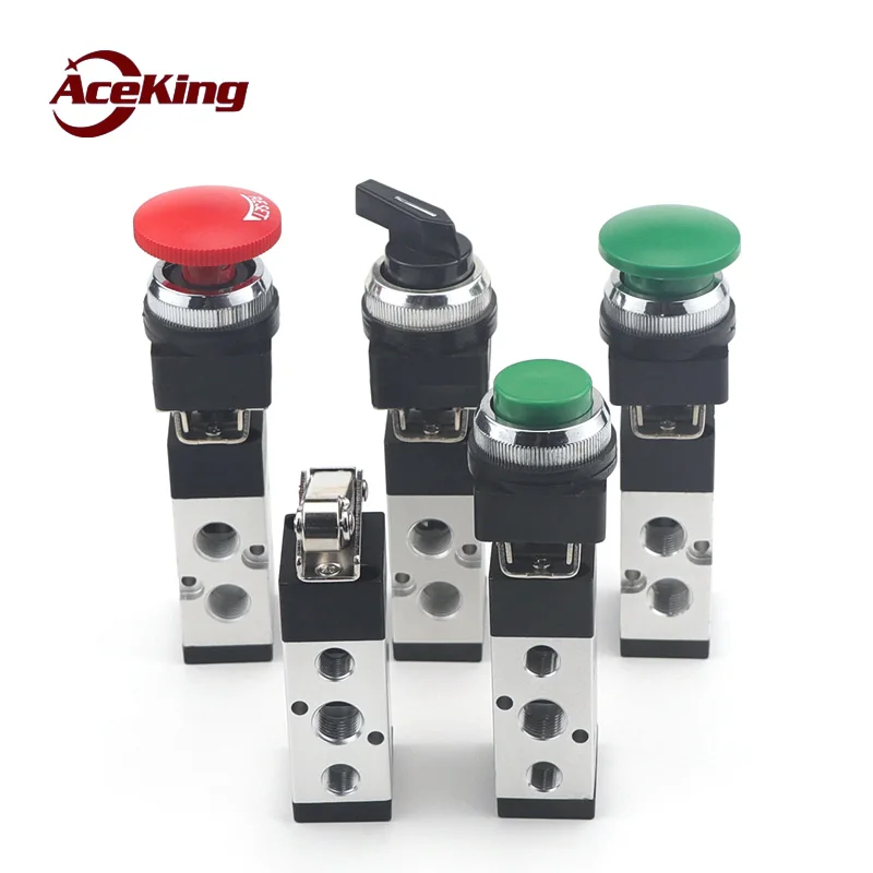 MV322 roller type mechanical valve two-position five-way control mechanical reversing valve MV522R/PPL /TB/EB interface 1/4