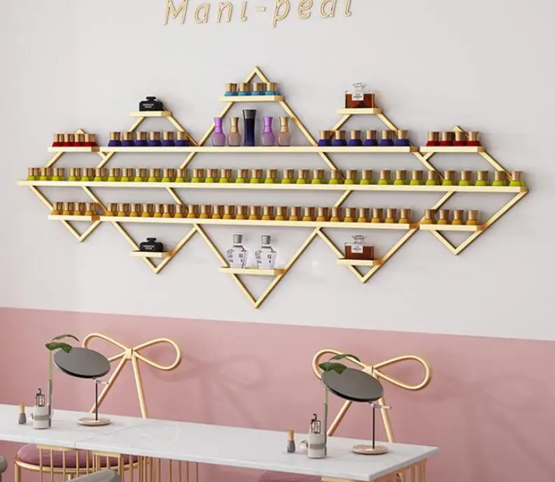 Nail Shop Placement Shelf Diamond Placement Nail Polishing Gel Shelf Display Shelf Wall Hanging Wall web celebrity