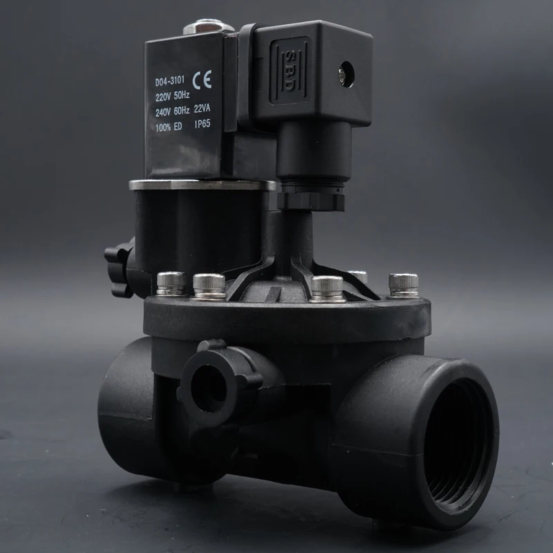 Solenoid valve,Valve, Water valve,Normally closed /open 220V 2 way pilot operated plastic with manual switch and flow adjustment