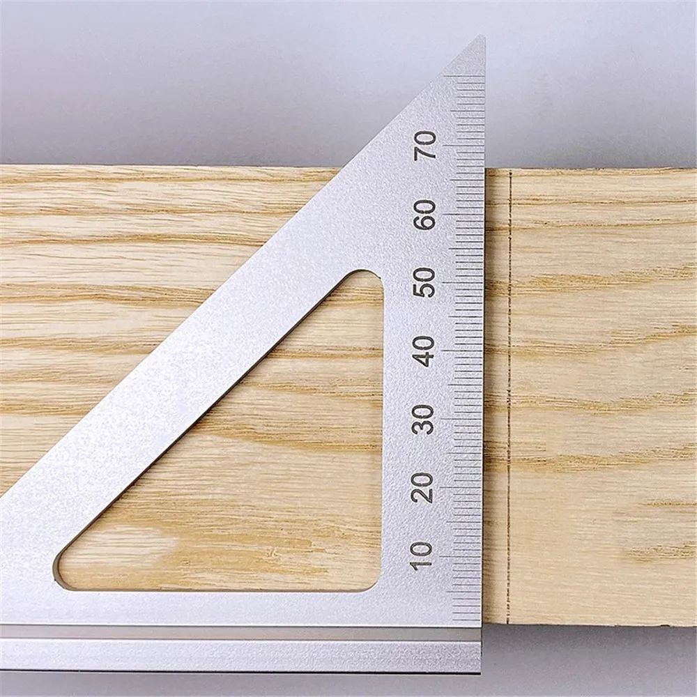 45/90 Graden Aluminium Hoge Precisie Driehoek Heerser Vierkante Layout Mijter Meten Schrijvende Heerser Houtbewerking Tool