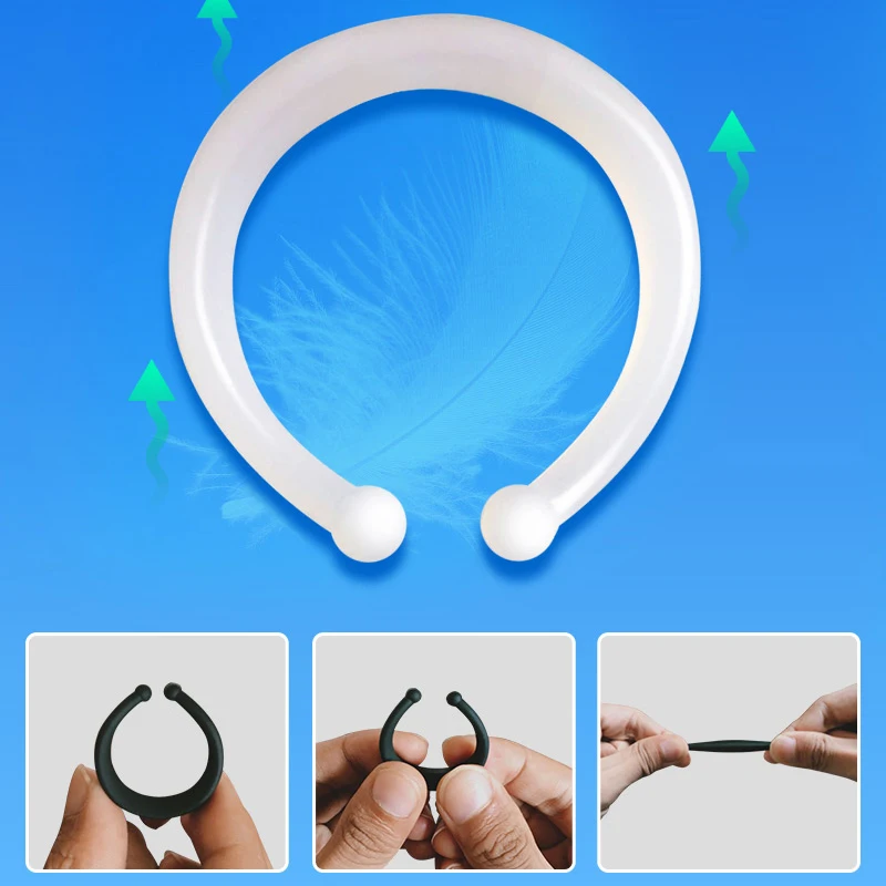 2PCS Foreskin Cock Ring Silicone Penis Rings Trainer Delay Ejaculation High Elasticity Sex Toys for Men Lock Ring Cockring