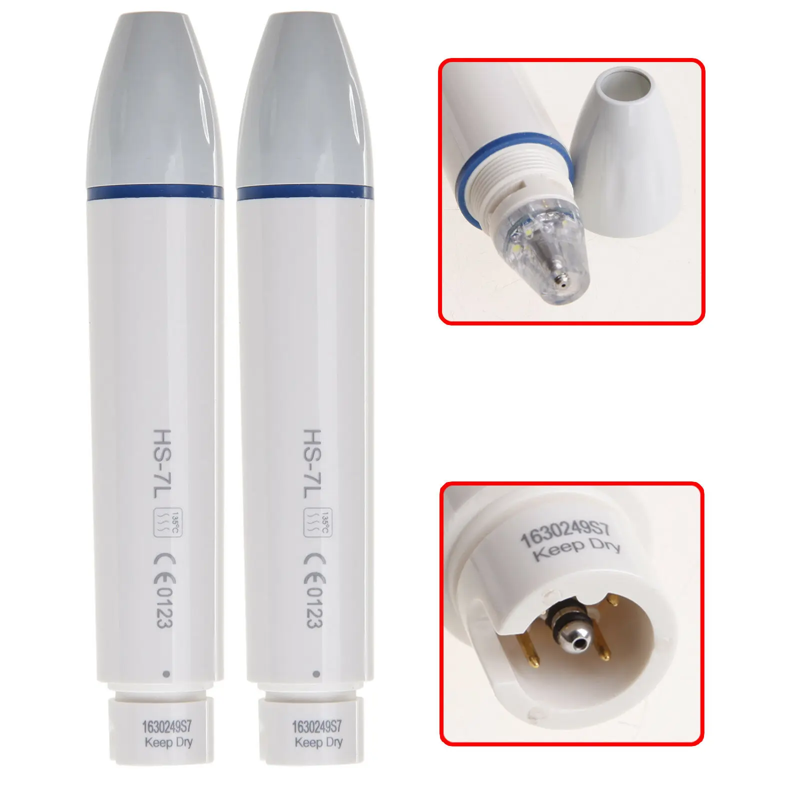 2PCS Dental LED Ultrasonic Scaler Light Scaling ENDO Handpiece Fit DTE SATELEC TIPS