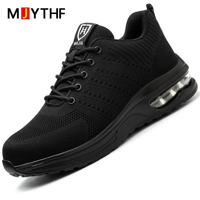 Lightweight Safety Shoes Women Men Air Cushion Work Sneakers Steel Toe Shoes Indestructible Safety Boots Anti-smash Work Shoes