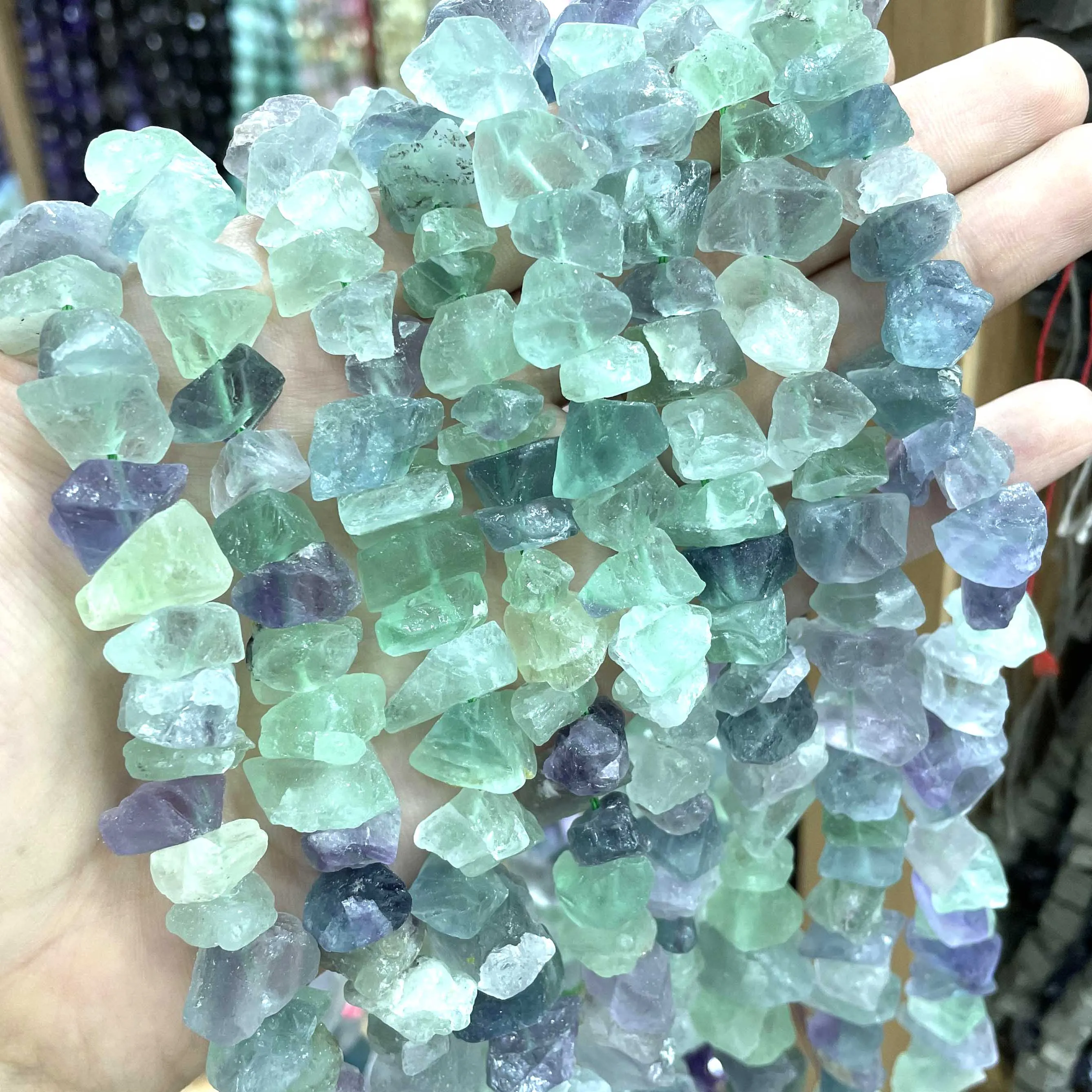 10-14mm Natural Stone Irregular Freeform Raw Nugget Amethysts Amazonite Minerals Quartz Citrines Beads Diy For Jewelry Making