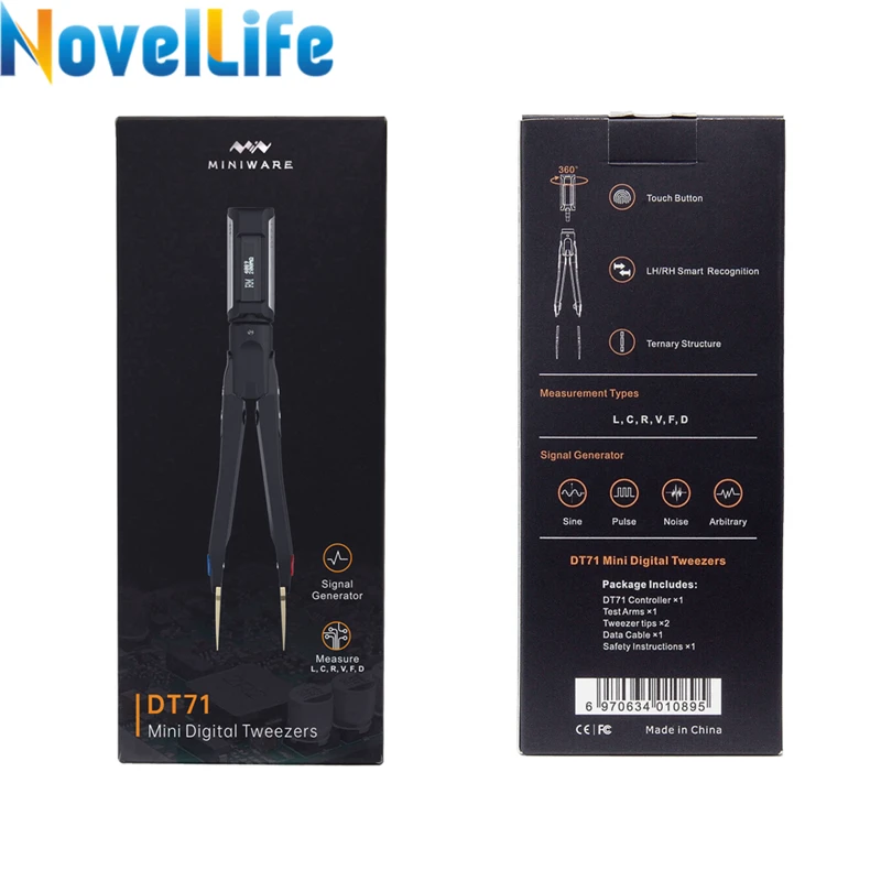 DT71 Mini Digital Tweezers Smart SMD Tester Portable LCR Meter