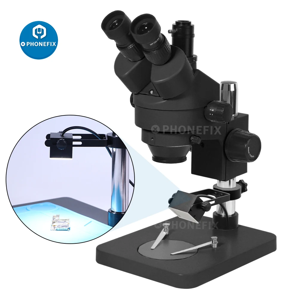 Video Stereo Microscope Illuminator Adjustable LED Square Lamp with PVC Diffuser Industrial Side Vision Light Source 25mm 32mm