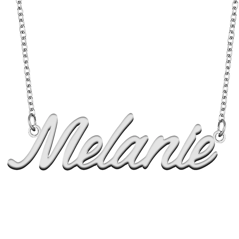 Melanie ชื่อสร้อยคอที่กำหนดเองจี้ Choker ส่วนบุคคลของขวัญเครื่องประดับสำหรับหญิงสาวเพื่อนคริสต์ม...