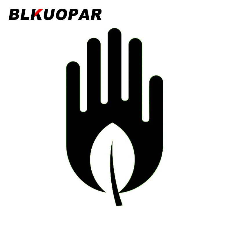 BLKUOPAR for Leaf In Hand Harvest Abstract Icon Ecology Car Stickers Occlusion Scratch DIY Decals Creative Vehicle Decoration