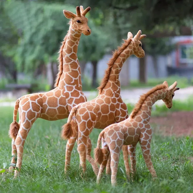 Big Size Stuffed Soft Lifelike Plush Giraffe Animals Real Life Giraffes Soft Doll Home Decor Shooting Props Birthday Gift