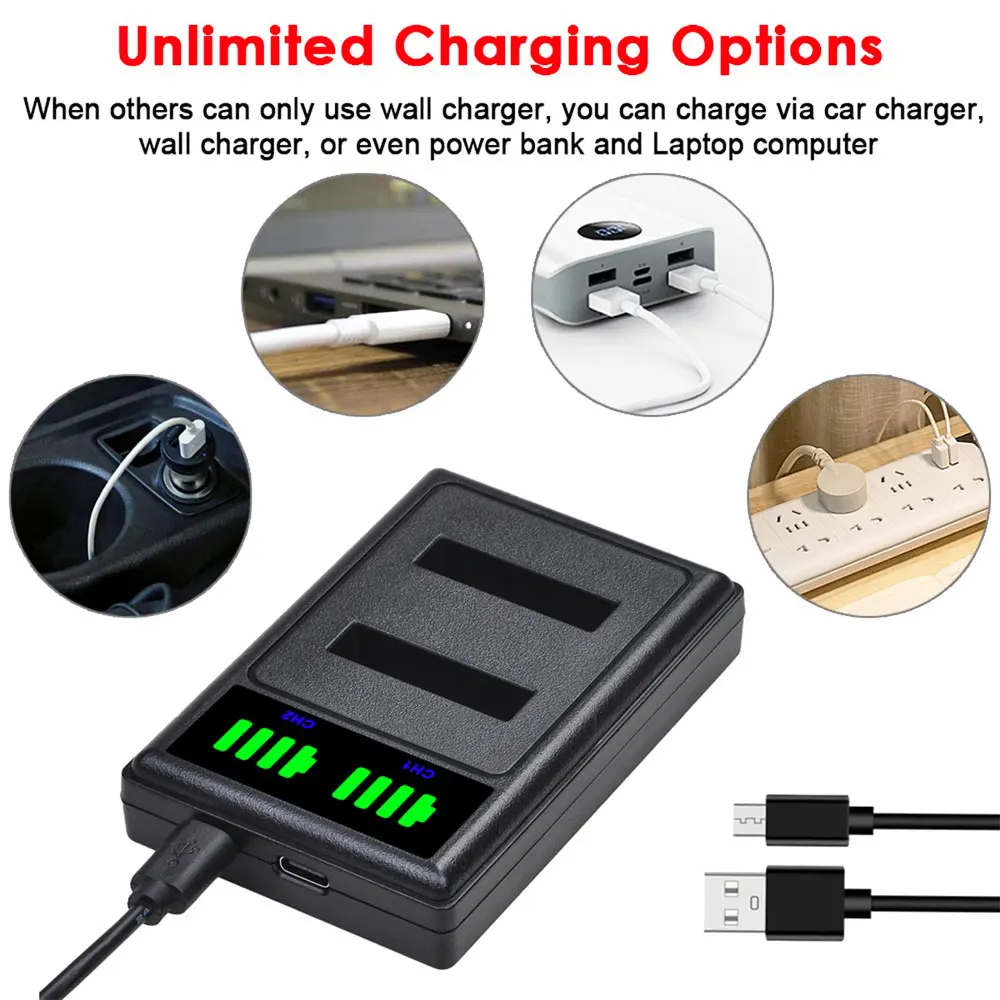 AsperX 니콘 쿨픽스 S9700 S9500 S9400 S9300 S9100 S8200 용 C 타입 포트 배터리 및 충전기, EN-EL12 EN EL12 ENEL12