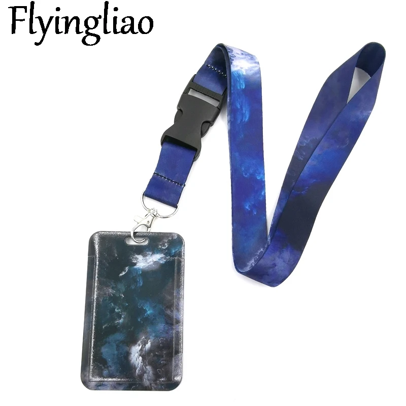 Nebula Starry Sky Neck Strap Lanyard for keys lanyard card ID Holder Jewelry Decorations Key Chain for Accessories Gifts