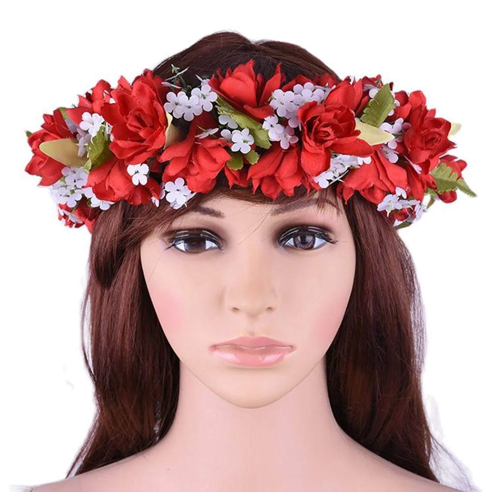 MIXED COLORS Free Shipping HL0059B-A 30pcs/lot 64CM 3Colors Artificial Silk Tuberose Headband Haku Hair Accessories Hawaii Party