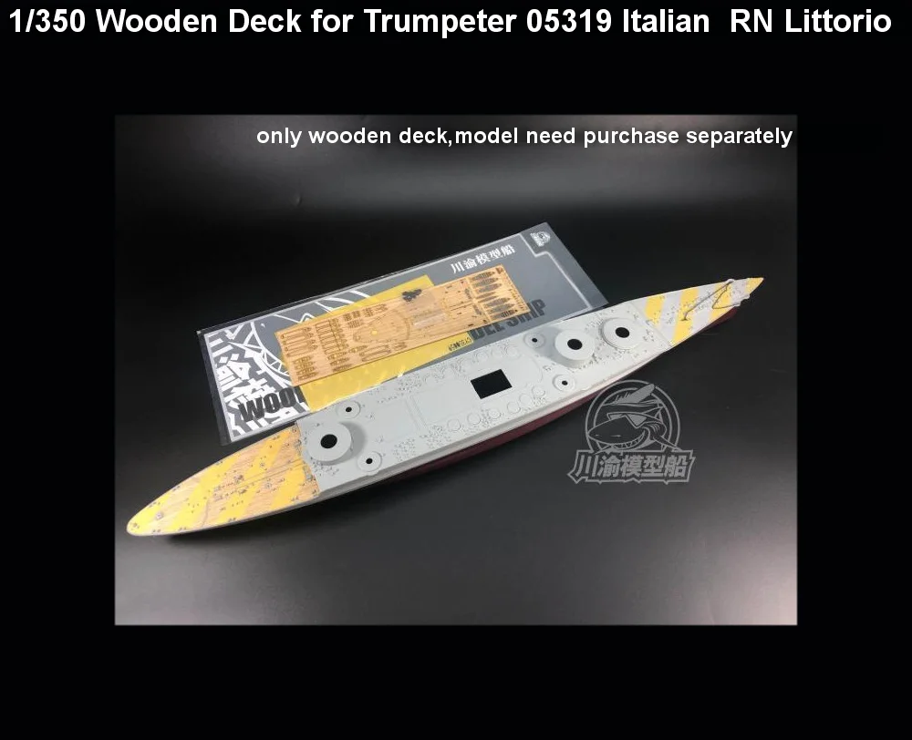 CY350059 1/350 Scale Wooden Deck for Trumpeter 05319 Italian Navy Battleship RN Littorio 1941 Model Assemble