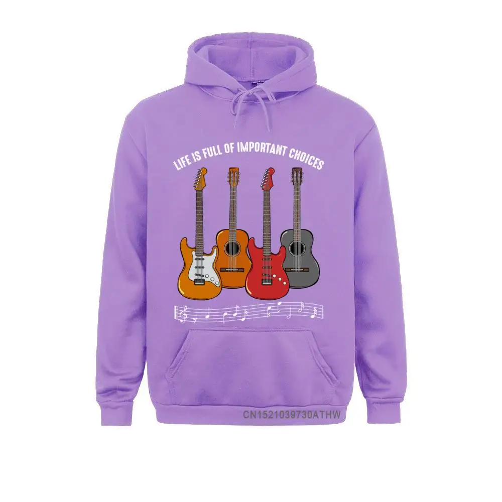 Hoodies Hoods Life Is Full Of Important Choices Guitar Musician Guitarist Pullover Hoodie Mens Men Sweatshirts Comics