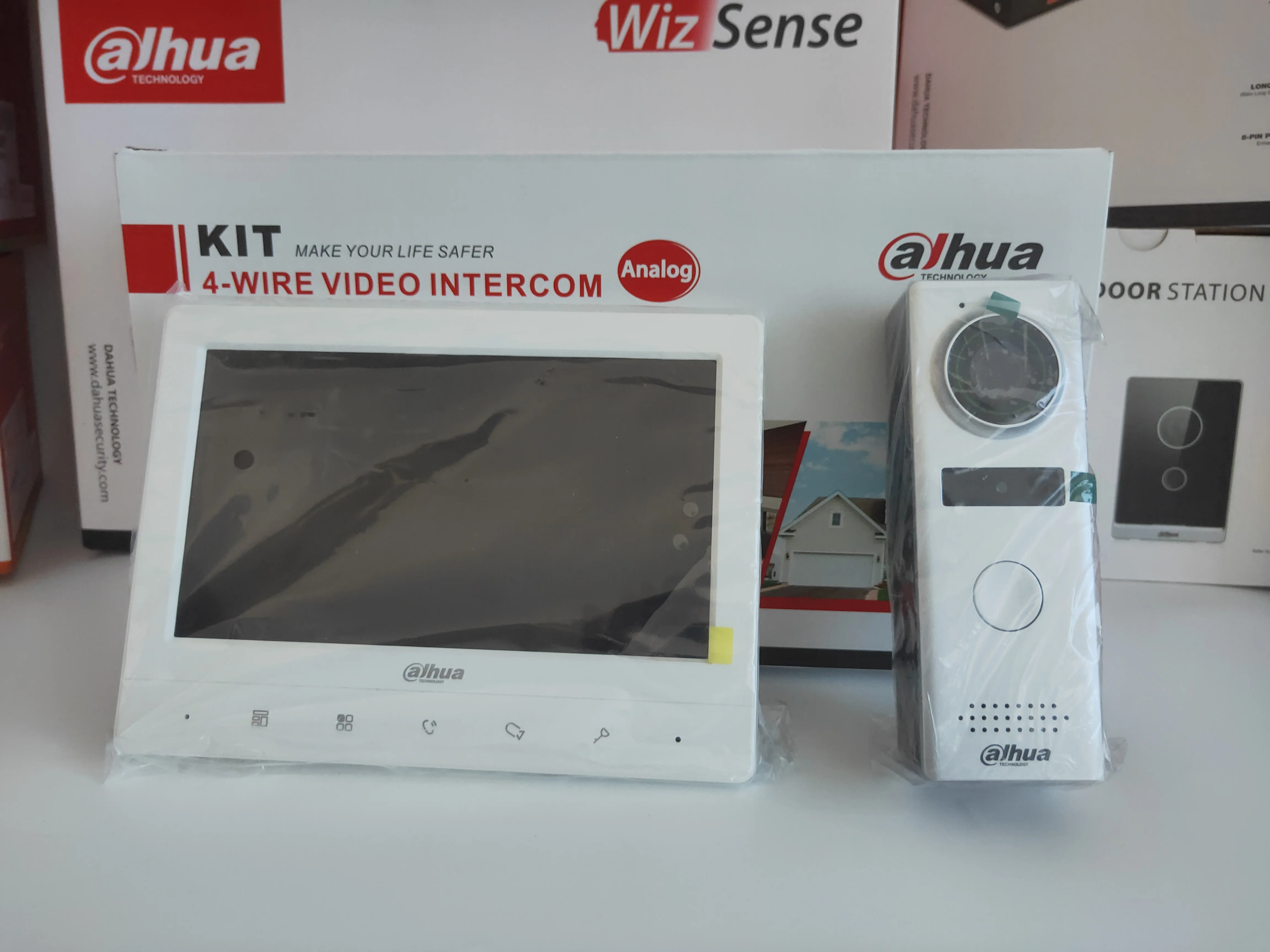 Dahua-Kit Intercom Outdoor com Capa de Chuva, DWDR Voice Call, Video Call, 7 "TFT Screen, Ajuste de Volume, Estação Outdoor, KTA03