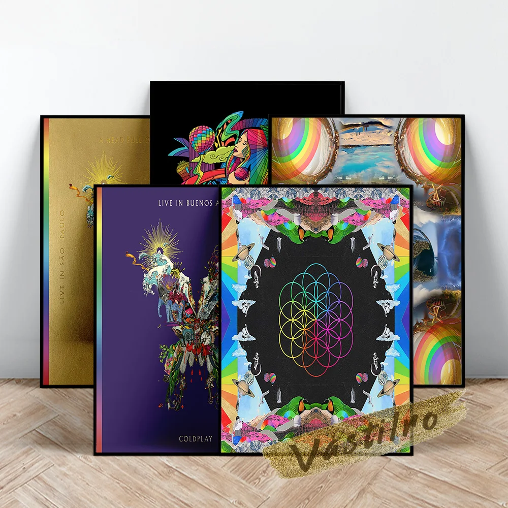 Coldplay Album Cover Poster,  A Head Full Of Dreams Music Documentary Wall Picture, Alternative Rock Band Wall Art, Fans Gift