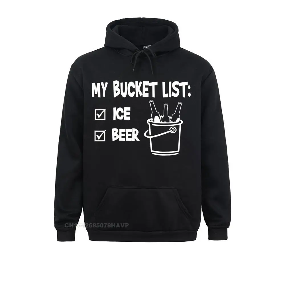 

My Bucket List-худи со льдом и пивом, толстовки для мужчин, свитшоты с принтом, простой стиль, забавные спортивные свитеры с длинным рукавом