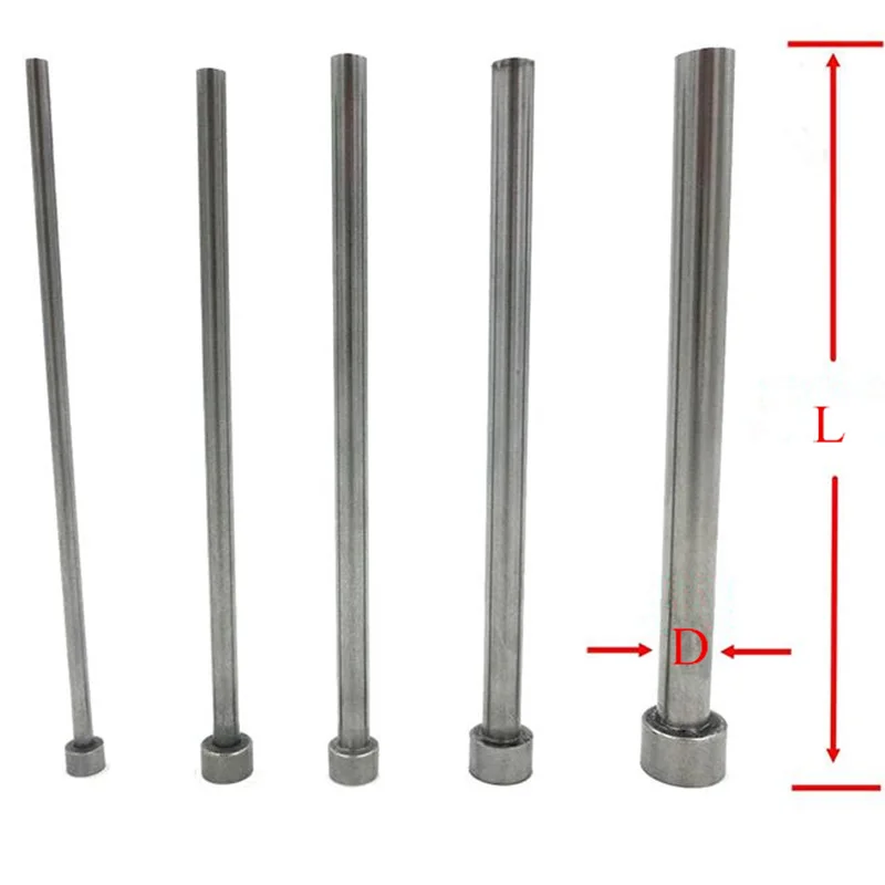 20pcs 65Mn 5x100mm - 8x300mm Mould Straight Ejector Pin Injection Mold Component CNC Lathe Parts Stepped Dowel