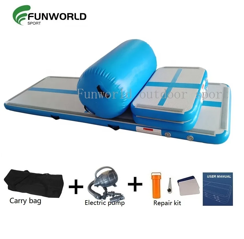 FUNWORLD 3m 5m 6m 8m 10m 12m Inflatable Air Track For Sale in Gymnastics Training set Factory