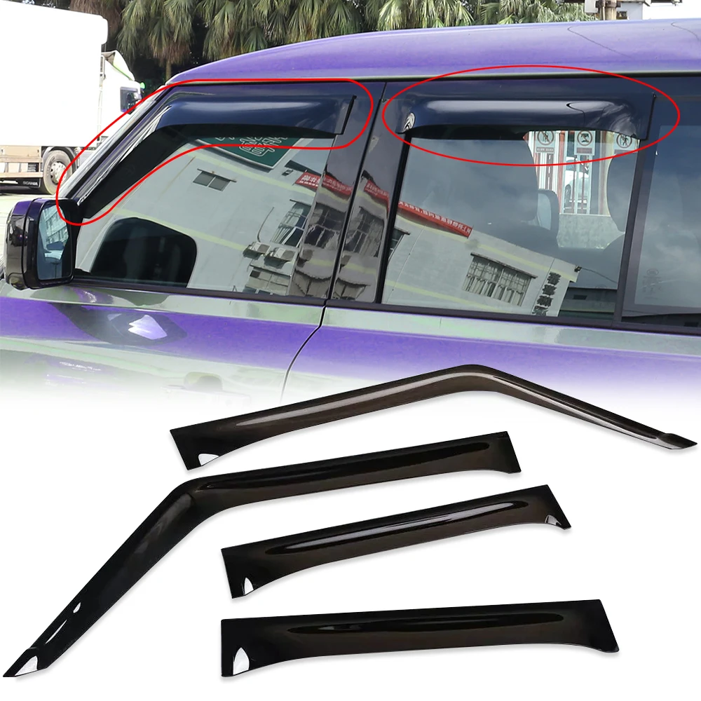 

Car Windows Vent Deflectors Hatchback Protection Wind Guard Sun Rain Visors Cover For Land Rover Defender 110 130 2020