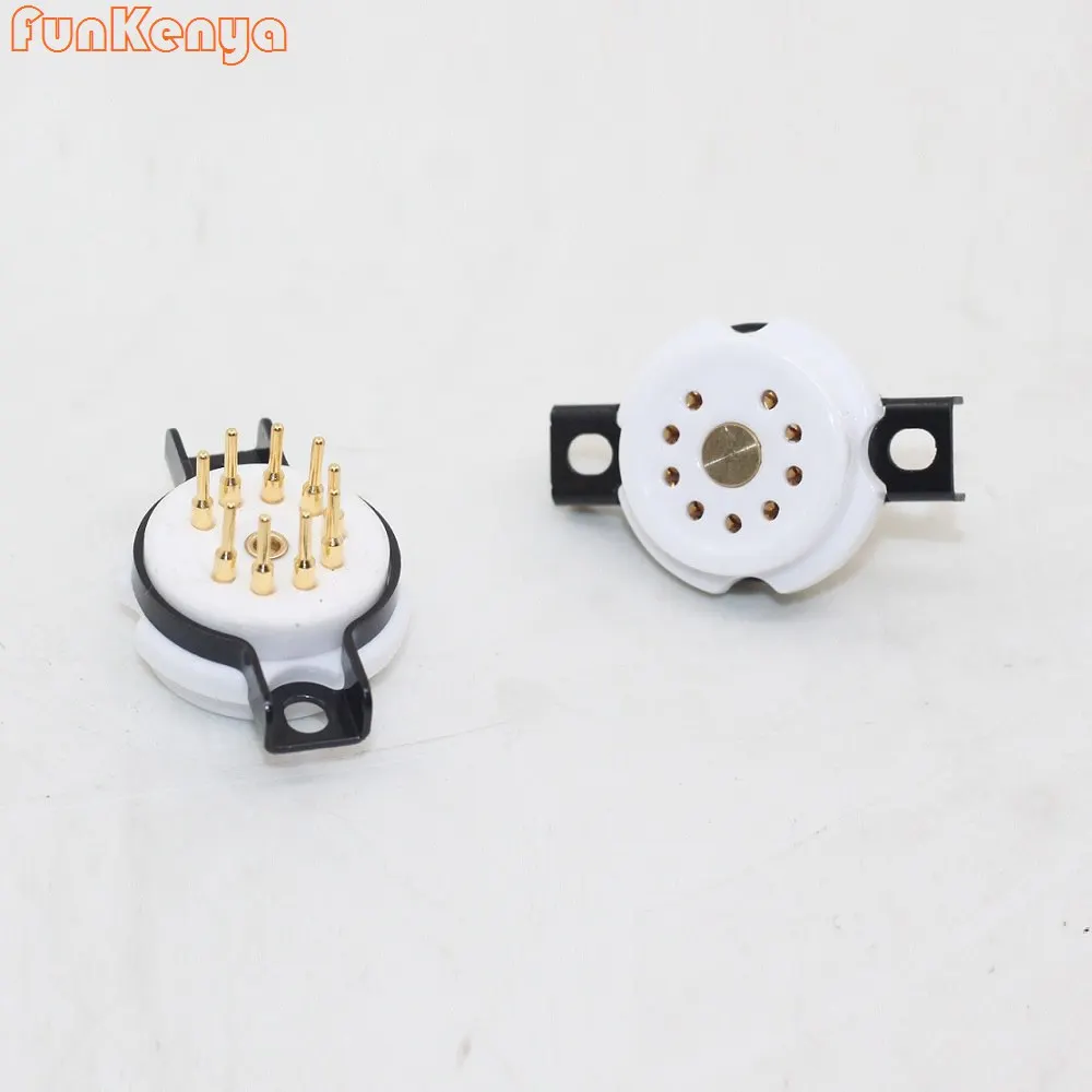 

Ceramic Basic 9 Pins Tube Socket For 12AX7 12AU7 6922 EL84 ECC83 6DJ8 EL84 6922 6BM8 6BQ5 EL84 6CG7 6FQ7 6DJ8 ECC88 6DL4 6EU7