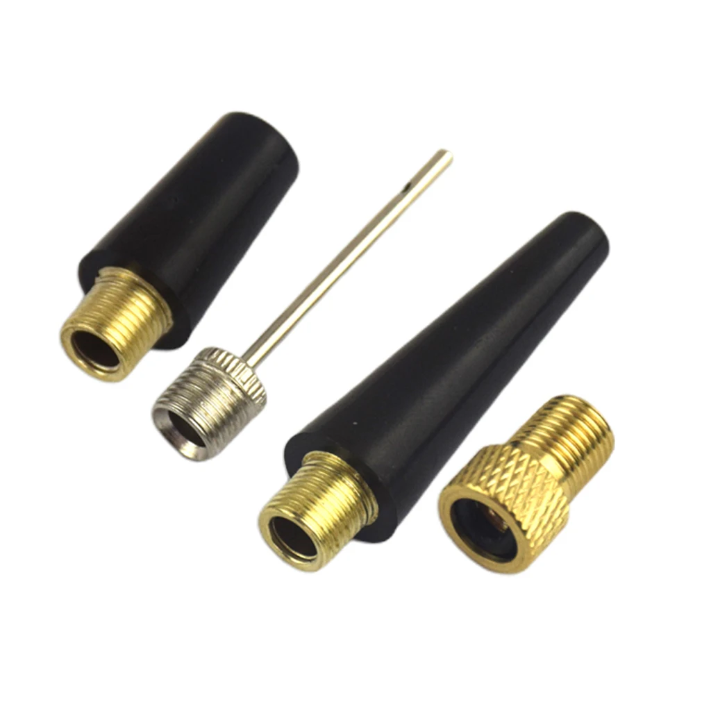 Brass Pump Valve Adapter Sports Toy Ball Inflate Needle Pumping Nozzle Accessory French to American Valve Convertor Connector