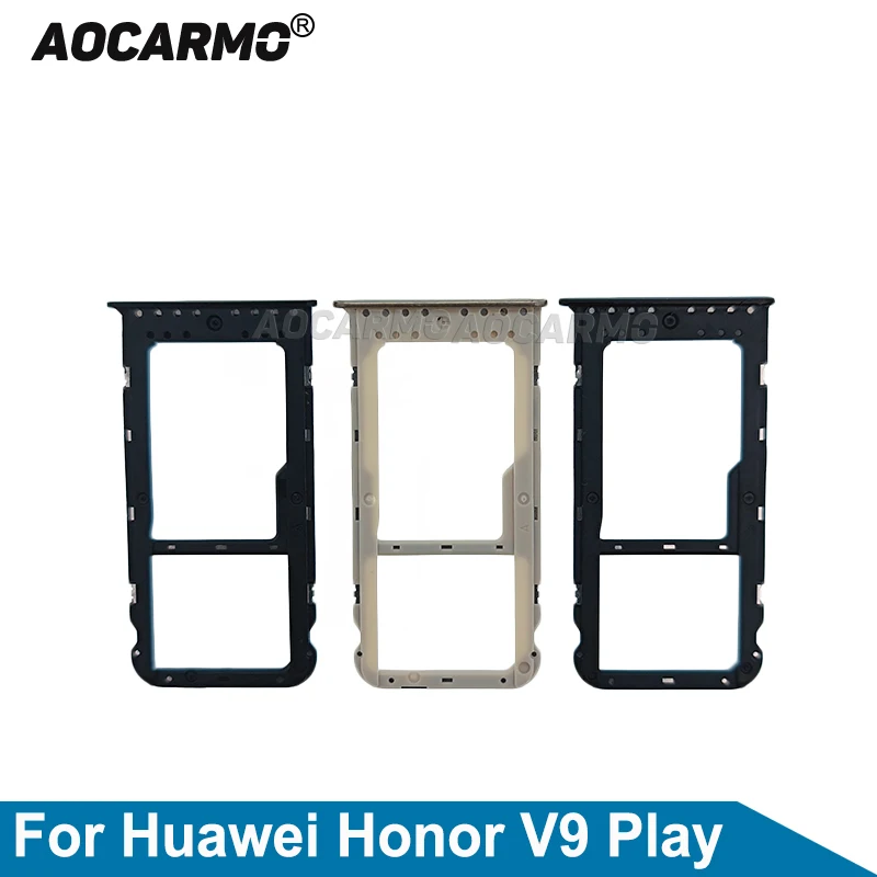 

Aocarmo Sim Card SIM Tray Slot Holder For Huawei Honor V9 Play Replacement Parts