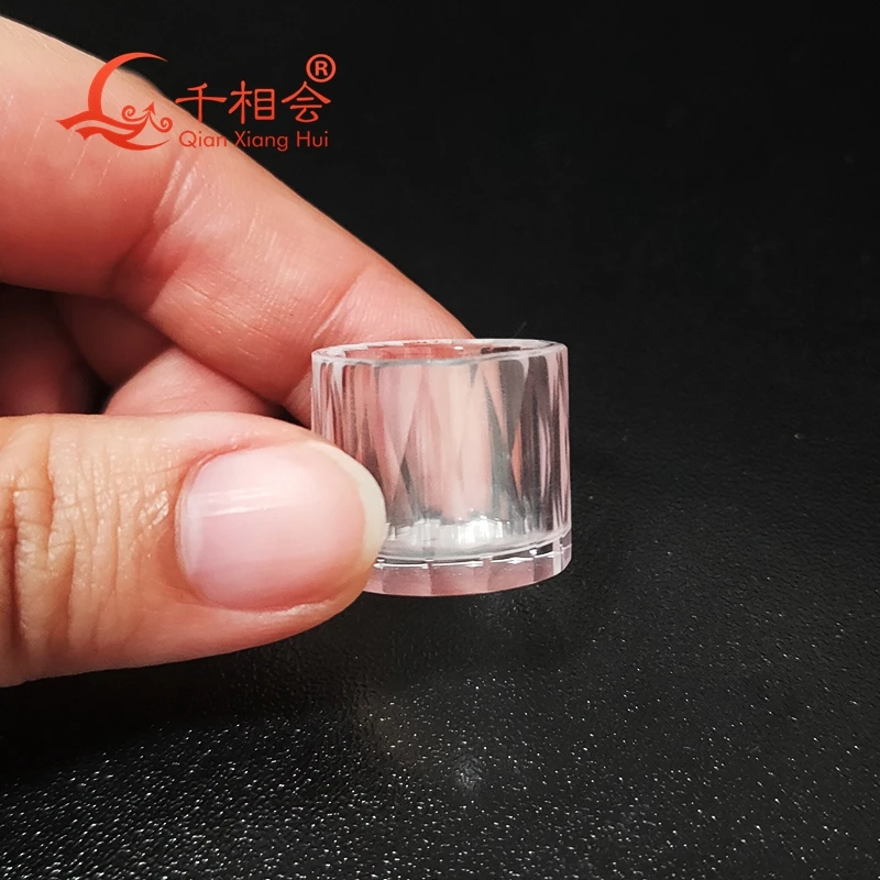 Artificial Sapphire white color  cup 16x19mm  Faceted Cut  corundum stone