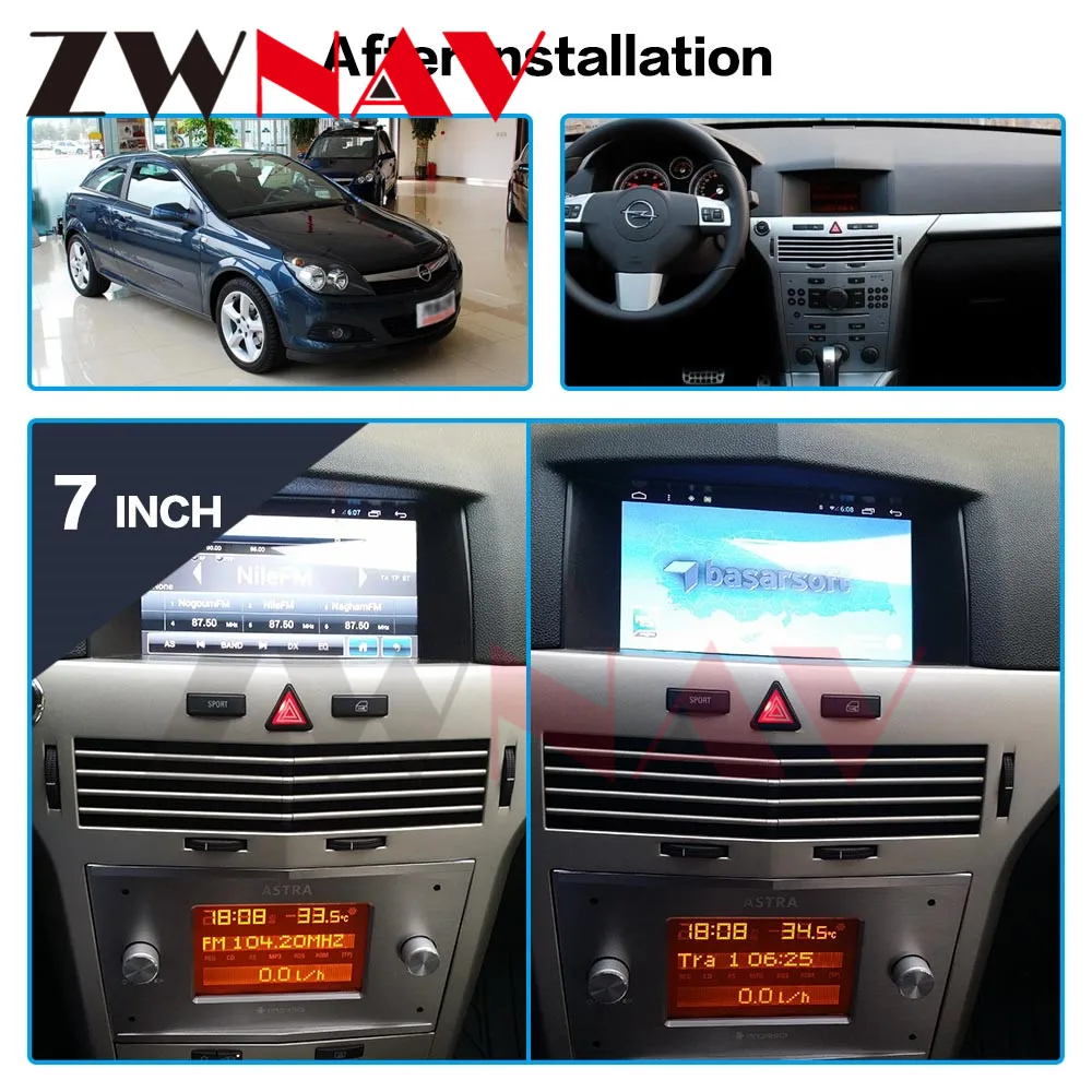 For Opel Astra H 2006-2012 car radio android Multimedia Android Radio Tape Recorder  2Din Car DVD GPS Navigation