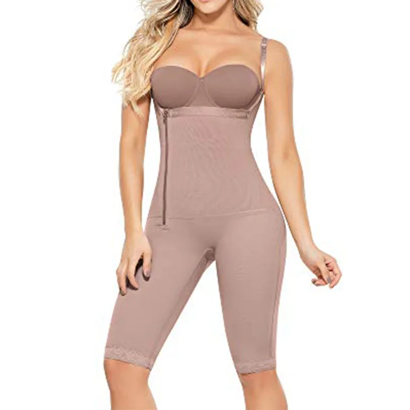 Post Surgical High Compression Bodysuit One-Piece Shapewear High Compression Faja Waist Trainer Colombian Girdles