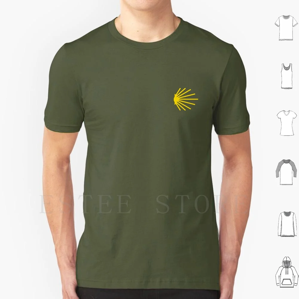 Camino De Santiago-cubierta amarilla Trail Marker camiseta hombres algodón 6xl Camino Camino De Santiago Santiago España recuerdo caminata