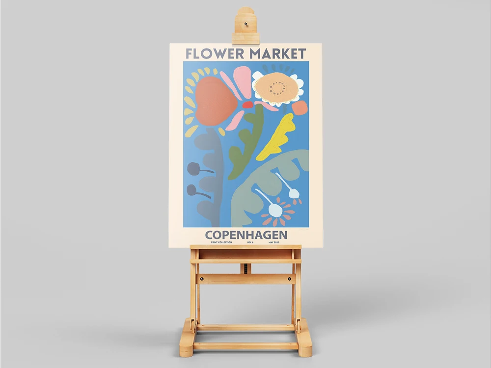 Copenhagen Print Collection Flower Market Canvas Painting Poster Vintage Watercolor Floral Botanical Poster Home Room Decor