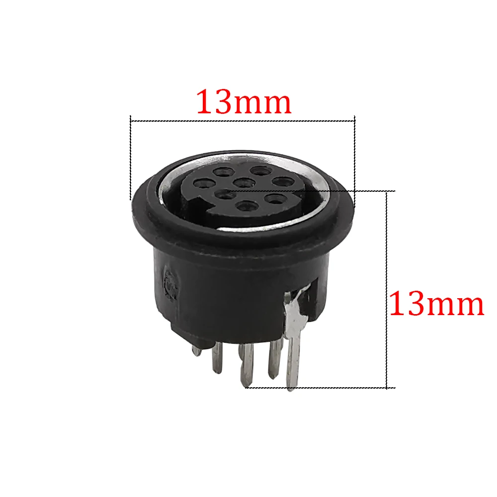 5/10/20Pcs Mini 8P PS2 Jack Plastic Straight Needle Circular DIN Terminal Chassis 8 Pin PS2 DIN Female Socket Connector