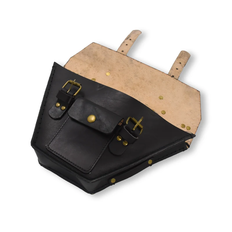 Universal Vintage Motorcycle Saddlebag Leather Bag Storage Tool Pouch Motorbike Water Bag Mutt Mash125 mash250 Side Bag Cover