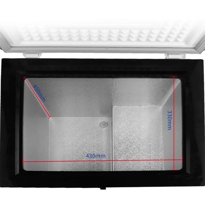 소형 전기 냉동고 미니 수평 냉동고, 가정용 상업용 단일 온도 냉장고, 120W BD/BC-55, 55L