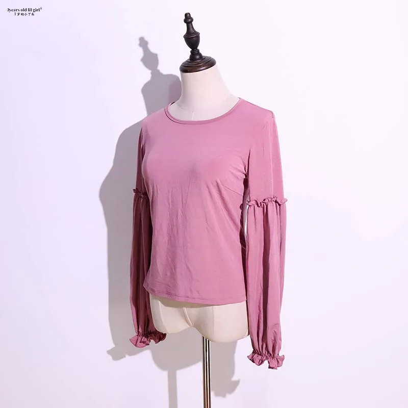 Buikdanstrainingjurk Dames Nieuwe Modal Cotton Bishop Sleeve Blouse GJJ51