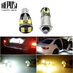 CANBUS LED 5630 8 LED 사이드 웨지 라이트, 내부 신호 램프, 따뜻한 흰색, BA9S BAX9S BAY9S H21W T4W H6W W5W, 12V, 1x