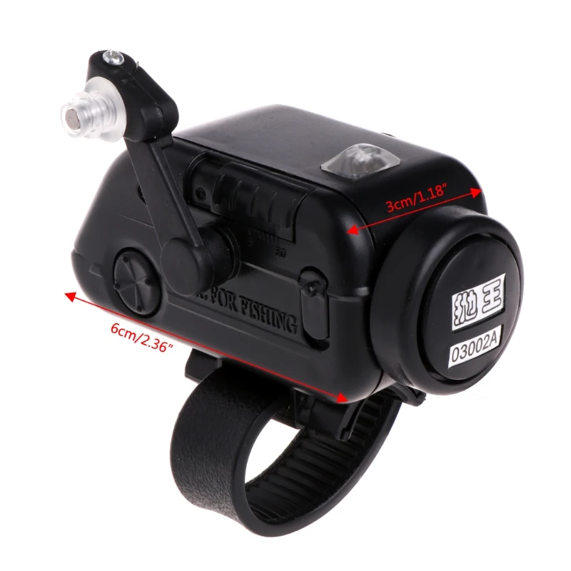 フィッシュバイトアラーム,調整可能なボリュームロッド,信号装置,アラート付きベイトアラート,LEDライト,音