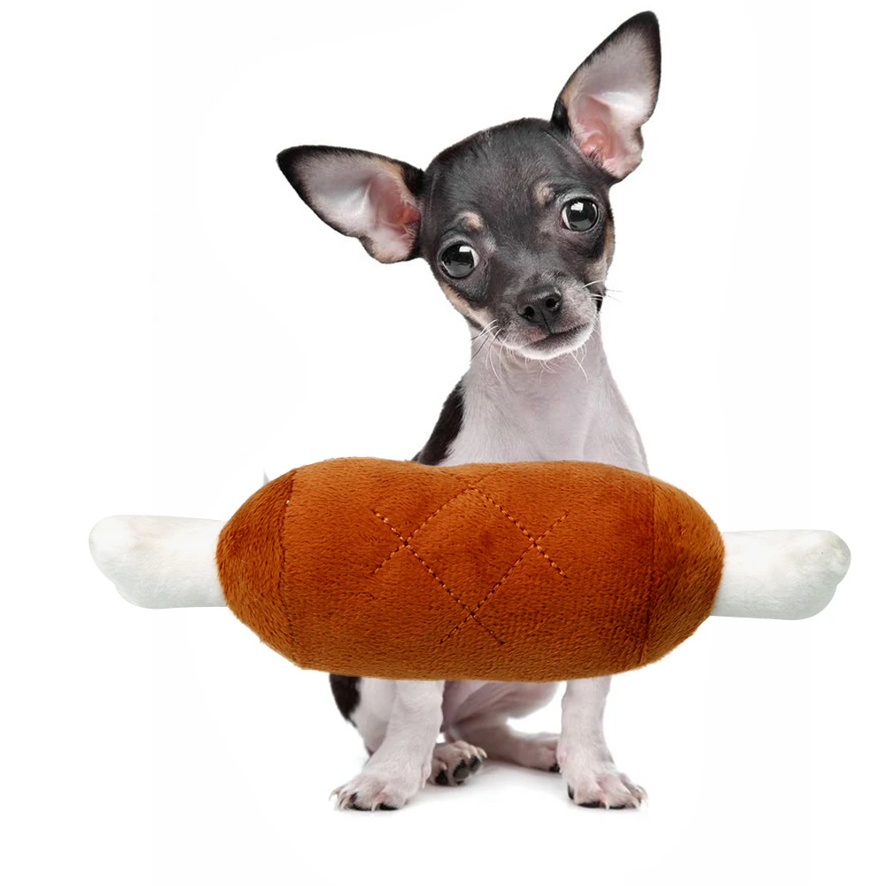 For Dogs Cats Pets Supplies Pet Products Dog Toys Chicken Legs Plush Squeaky Toy Puppy Pet Play Chew Toys Cute