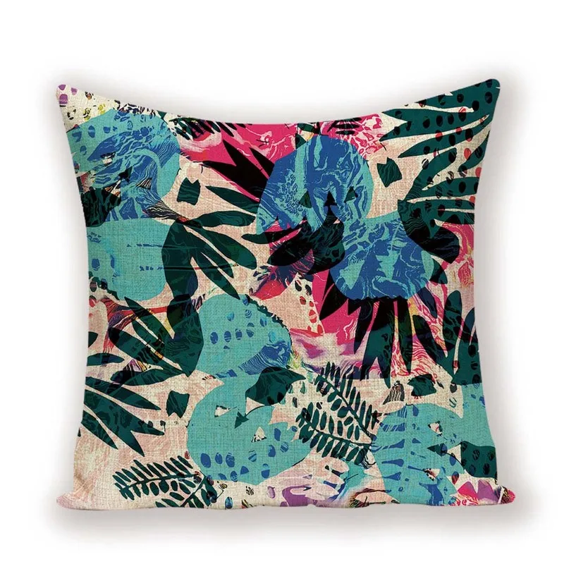 Vintage Decorative Cushion Covers Nordic Home Decor Throw Pillow Flower Floral Butterfly Pillows Shabby Polyester Pillowcase 45*