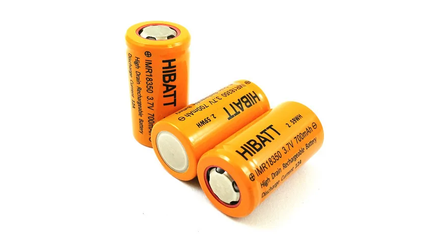 HIBATT 18350 3.7v 700mAh Power Battery (18500 26650 18650 14500)