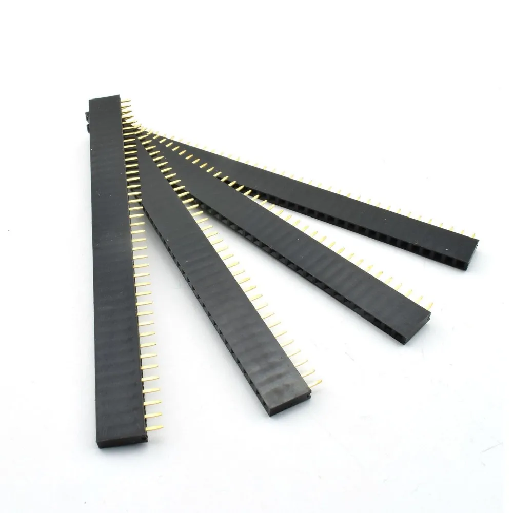 100pcs 2.54mm Single Row Female 1x40P PCB socket Board Pin Header Connector Strip Pin Header 40 Pin For Arduino